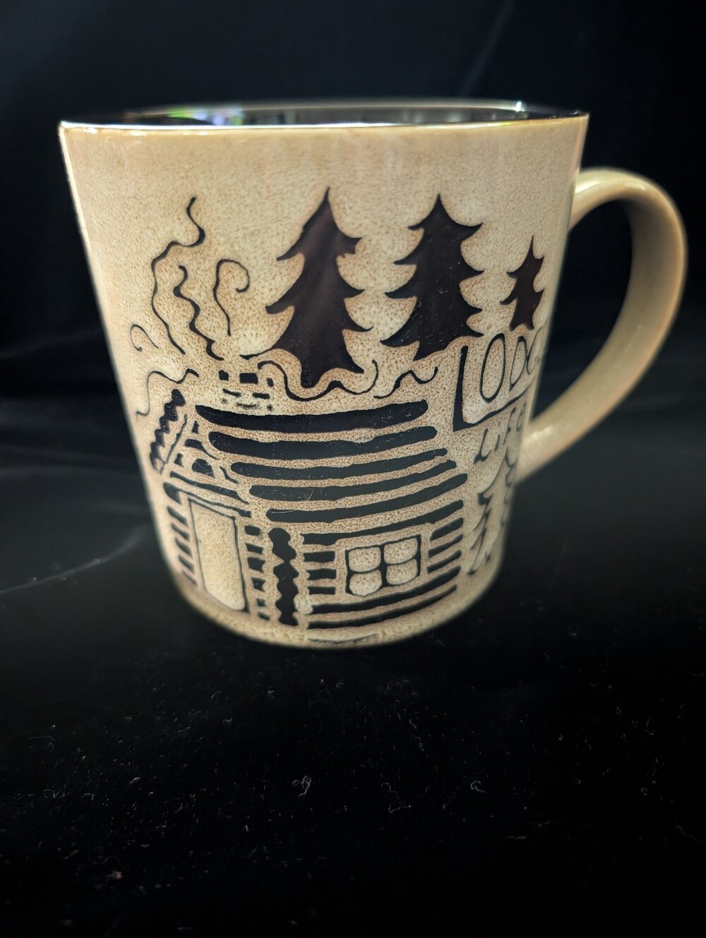 Pfaltzgraff Beige Cabin & Pine Tree Mug
